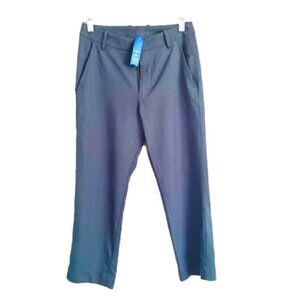 Kit & Ace Navy Blue Wool Stretch Suiting Flat Front Crop Trouser Pants - 28"